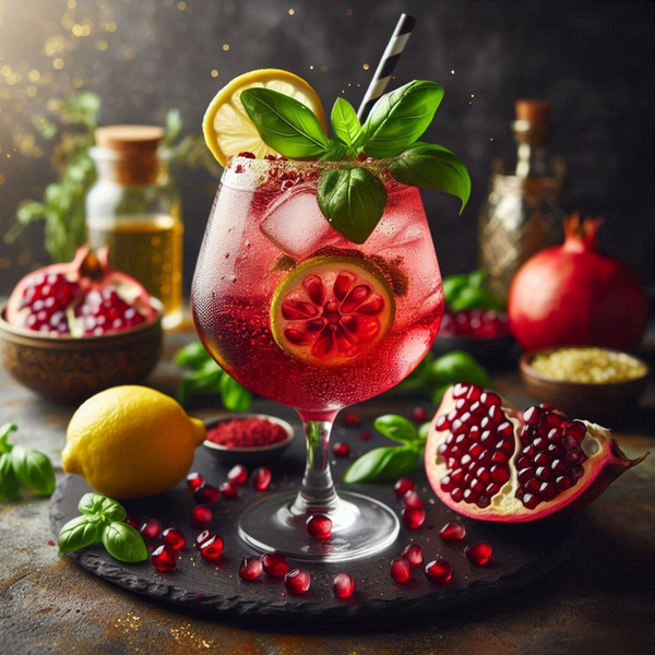 Pomegranate Basil Spark