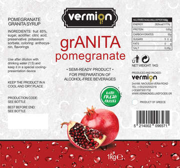 Granita pomegranate